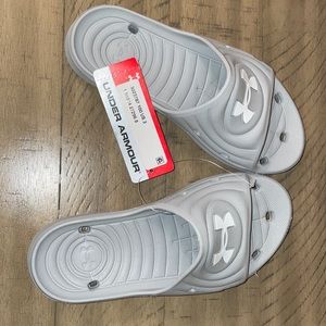 BOYS UA SLIDES. Size 3. Brand new